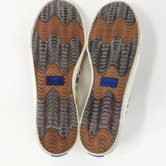 Keds Sneakers Women 10 Double Decker Fair Isle Canvas Slip-On Rainbow Arrows - Picture 9 of 11